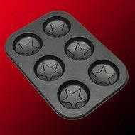 YOFAN Steel Nonstick 6-Cavity Cake Pan , Cake Mold (BEARS) N15