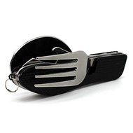 Multi-function Outdoor Camping Picnic Tableware Stainless Steel Cutlery 4 in 1 Folding Spoon Fork Knife&amp;Bottle... N2