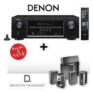 Denon AVR-S500BT 5.2 Channel Full 4K Ultra HD A/V Receiver with Bluetooth + Definitive Technology ProCinema 600...