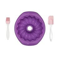 Premium Silicone Bundt Pan w/ Brush and Spatula Random Color N3