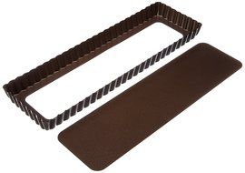St&Atilde;&curren;dter 627253 Rectangular Cake Tin with Removable Base, Wavy Edge and Non-Stick Coating 35 x 11 cm N2