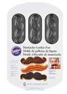 Wilton 2105-2698 Mustache 6-Cavity Cookie Pan by Wilton