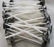 Mr.Garden 3" Long - 100 Pcs Low Smoke Waxed Wicks For DIY Candle Making