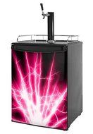 Kegerator Skin - Lightning Pink (fits medium sized dorm fridge and kegerators)