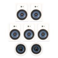 Blue Octave RH-837 In Wall and In Ceiling 8" Speakers Home Theater Surround Sound 7 Speaker Set