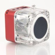 Getmore Portable Mini Multimedia Speaker LCD Mp3 Player Fm Radio for Micro Sd Mp3 USB Red N6
