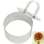 Mini Stainless Steel Mousse Cake Ring Mold Slicer Cookie Cutter DIY Baking Tools with Push Piece Square N4