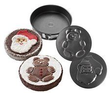 Zenker 7414 "Special Creative" Santa Claus + Bear Springform-Set, Black, 10.24 x 2.56" N4