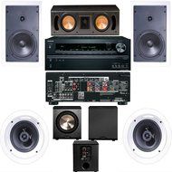 Klipsch R-1650-W In Wall #1 (RC-42II) 5.1 System-Onkyo TX-NR626 7.2-FREE PL-200