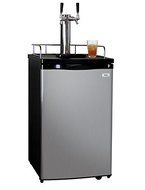 Kegco Kombucharator Kombucha Keg Dispenser with 1 Tap Ball Lock Dispense System - Black N6
