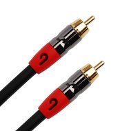 PlugLug&reg; Dual Shielded Subwoofer Audio RCA Cable with Gold plated connectors - 10 Feet.