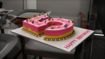 Euro Tins Numeric cake pan 35cm birthday cake tin number five 5 large 14&quot; cake mold N2