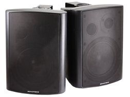 Monoprice 107495 2-Way 8-Ohm Active Wall Mount Speakers, Black (Pair) N4