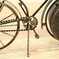 Iron bicycle desktop clock cinnamon and Gold color mute home decoration vintage table clock horloge frozen N7