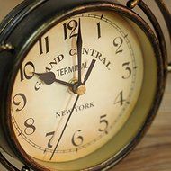 Iron bicycle desktop clock cinnamon and Gold color mute home decoration vintage table clock horloge frozen N8