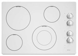 30" Electric Cooktop with 4 Burners Finish: White