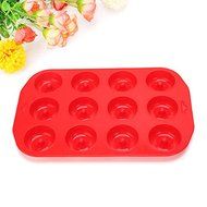 12 Cavity Silicone Doughnut Cake Mold Pudding Biscuit Baking Mold Mould N2