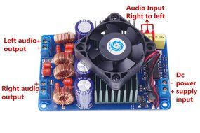 SMAKN&reg; DC30V-50V TC2001/STA516 2X210W Dual Channel Class T HIFI Stereo Audio Amplifier Board N3