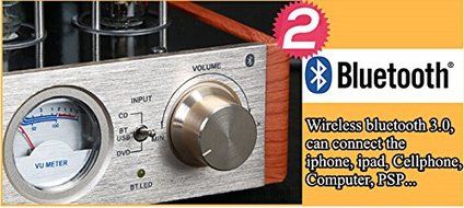 Nobsound MS-10D MKII Hybird Tube Amplifier with Bluetooth/USB/Headphone for Hifi N6