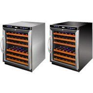 Summit : SWC530LBI 24 Under-Counter Dual Zone Wine Cellar with 46-Bottle Capacity