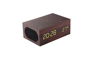 TuoP@ Bedside Multi-Function Qi Wireless Charger Bluetooth Wood Speaker System Project with Built in Mic, NFC,...