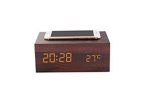 TuoP@ Bedside Multi-Function Qi Wireless Charger Bluetooth Wood Speaker System Project with Built in Mic, NFC,... N2