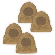 Theater Solutions 4R4S Outdoor Weatherproof Sandstone Rock Speakers 4 Piece Set 1000 Watts