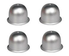 Astra Gourmet Set of 4 Aluminum Deep Semicircle Round Chiffon Cake Pan Bobbi Doll Princess Cake Mold Pudding Dessert... N9