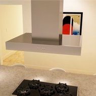 Valore Lateral Island Stainless Steel Easy to Install Home Kitchen Range Hood with 3 Electronic LED Controls N2