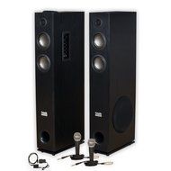 Acoustic Audio TSi400 Bluetooth Powered Floorstanding Tower Multimedia Speakers with Optical Input and Mics TSi400DM2 N2
