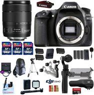 Professional Photographer / Videographer Kit - DJI OSMO 4K Starter Kit + Canon 80D DSLR + Canon 18-135mm IS USM...
