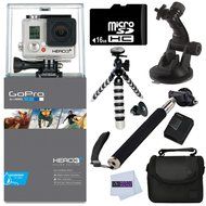 Gopro HERO3+ Silver Edition Bundle includes 16GB MicroSD + Extra Extended Life Replacement Battery + Portable... N2