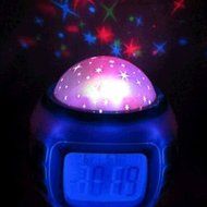 Music Star Projection Alarm Clock with Little Star Glow Night Light Projector N2