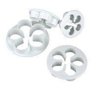 LuckyStore 4pcs Fondant Cake Decorating Rose Flower Sugarcraft Plunger Cutter Mold Mould N2