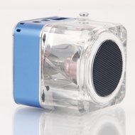 Getmore Durable Mini Multimedia Speaker LCD Mp3 Fm Radio for Micro Sd Mp3 USB Blue N6