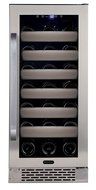 Whynter BWR-331SL Elite 33 Bottle Seamless Door Single Zone Built-in Wine Refrigerator, Stainless Steel/Black N7