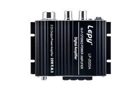 HuanX35 Lepy LP-2020A Audio Amplifier 2x20W Digital Mini Hi-Fi Stereo Power Amplifier With Power Adapter(Black) N3