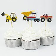 Whitelotous 24pcs Cake Inserted Card Decor Dessert Muffin Cupcake Toppers for Picnic Wedding Baby Shower Birthday... N6