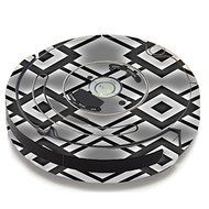 Skin Decal Vinyl Wrap For IRobot Roomba 650 655 Vacuum / Diamond Grey Pattern