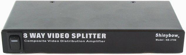 Shinybow 1x8 (1:8) 8-Way Composite RCA Video Splitter Distribution Amplifier SB-3706RCA N3