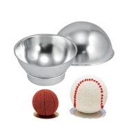 Vktech 4Pc DIY Non-toxic Aluminum Alloy Cake Tin Hemisphere Pan Decoration Pan Molds N5