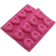 Zicome 8-Cavity Heart Shape Silicone Mold for Soap, Cake, Bread, Cupcake, Cheesecake, Cornbread, Muffin, Brownie...