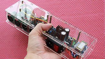 Nobsound Balanced (XLR) Unbalanced (RCA) Conversion Preamplifier Acrylic Chassis AudioHiFi