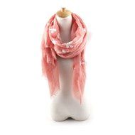 TR.OD 1piece Women White leave Print Scarf cozy Shawl