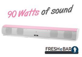 Bluetooth Leather Television Sound Bar - FRESHeBAR TV Soundbar - 24 inch, 90 Watt with Built-in Subwoofer - White... N12
