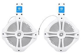 Package: (2) Pairs of Rockville RWB80W 8" White WakeBoard Tower Speakers Totaling 1200W + Rockville RXM-F4 Marine... N2