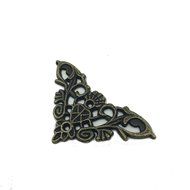 4 X Antique Brass Jewelry Gift Box Wood Case Decorative adorn copper butterfly N3