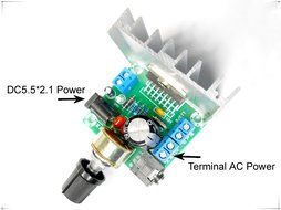 Qianson AC 7-18V / DC 5V-12V TDA7297 2x 15W Audo Power Amplifier Board 15W+15W Dual-Channel Stereo AMP Module N3