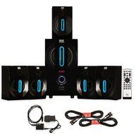 Blue Octave B52 Home Theater 5.1 Bluetooth Speaker System with Optical Input and 2 Extension Cables