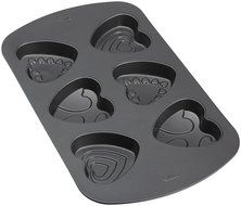 Wilton 6-Cavity Nonstick Heart Mini Cake Pan N21